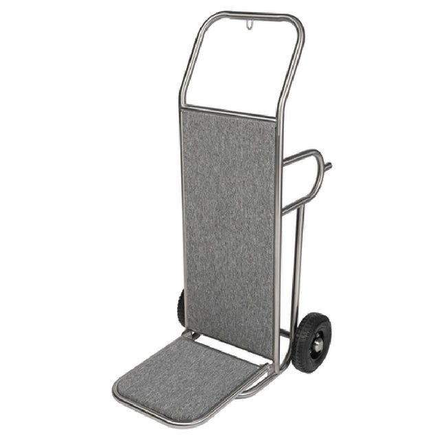 Central Specialties 2211SS-GRY Deluxe Bellman's Hand Truck 22"W X 27-1/2"D X 48"H Tubular Stainless Steel Frame