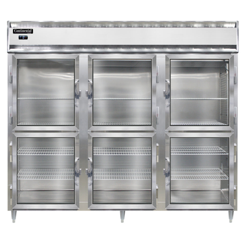 Continental Refrigerator DL3FE-GD-HD Designer Line Wide Freezer Reach-in 85-1/2"W
