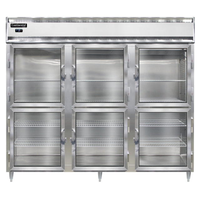 Continental Refrigerator DL3FE-GD-HD Designer Line Wide Freezer Reach-in 85-1/2"W