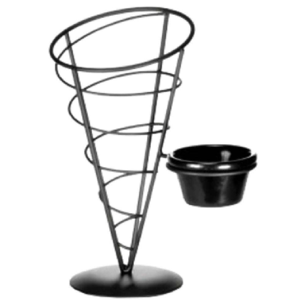 TableCraft Products ACR59 - Vertigo Collection™ Appetizer Cone, 5" X 9", Includes (1) 3 Oz. Ramekin