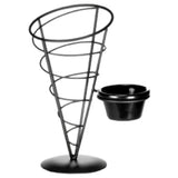 TableCraft Products ACR59 - Vertigo Collection™ Appetizer Cone, 5" X 9", Includes (1) 3 Oz. Ramekin