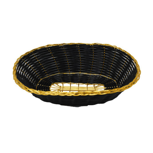 Omcan 47194 Woven Basket 9″D X 6.25″W X 2.25H″ Golden Trim