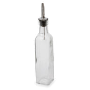 Royal ROY C 08 - Cruet, 8 Oz., Square Glass With Stainless Steel Lid