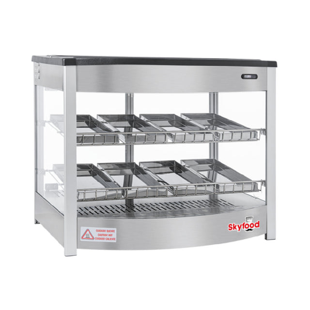 Skyfood Equipment FWD2S8P Steam Line Food Warmer Display Case Countertop 25-5/8"W