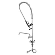 T&S Brass 5PR-2S06 Equip Pre-Rinse Unit Single Hole Base 18" Flexible Inlets