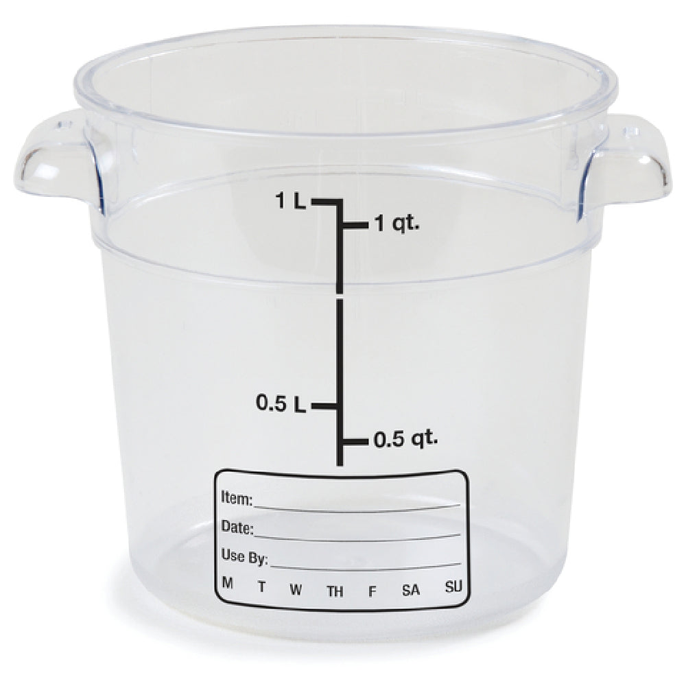 Carlisle 1076107 Carlisle StorPlus™ Food Storage Container 1 Qt. Round