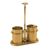 Service Ideas STCCRSG4VG Service Ideas Cream & Sugar Caddy Set 4 Ounce Vintage Gold