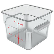 Carlisle 1195207 Carlisle Squares Food Storage Container 6 Qt. 8-3/4" X 7-3/10"H