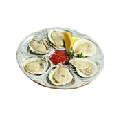 Bon Chef 5017DKBLU Oyster/Clam Plate 10-1/2" Dia. Round