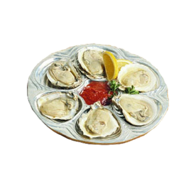 Bon Chef 5017BLKSPKLD Oyster/Clam Plate 10-1/2" Dia. Round