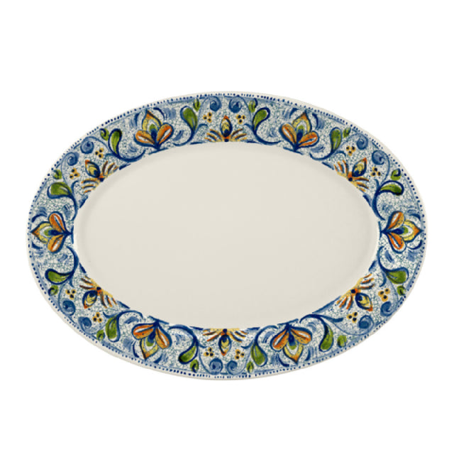Steelite HL15763906 Rolled Edge Oval Platter 13.375" X 9.25" X 1.5" RE & NR