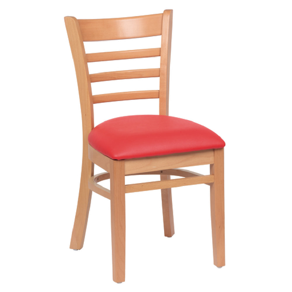 Royal ROY 8001 N RED - Side Chair, Ladder Back, 17"L X 16-1/2"W X 33-1/2"H