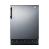 Summit FF708BLSSRS All-Refrigerator 24" Wide 5.1 Cu.ft