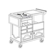 Forbes Industries 5658 Flambe Cart Hardwood Butane