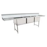 Empura EHD32424LR24 - Sink, 124"W X 29.5"D X 44.25"H, Heavy-duty