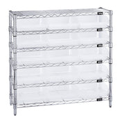 Quantum WR6-36-1236-109CL Bin Wire Shelving System 36"W X 12"D X 36"H Overall Size