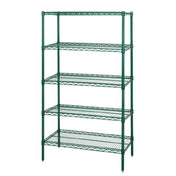 Quantum WR86-2124P-5 Wire Shelving Starter Kit 24"W X 21"D X 86"H 600 800 Lb. Capacity
