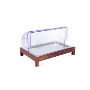 Service Ideas 15A11211 Ze Pe Buffet Stainless Roll Top Cloche Service Tray Roll Top