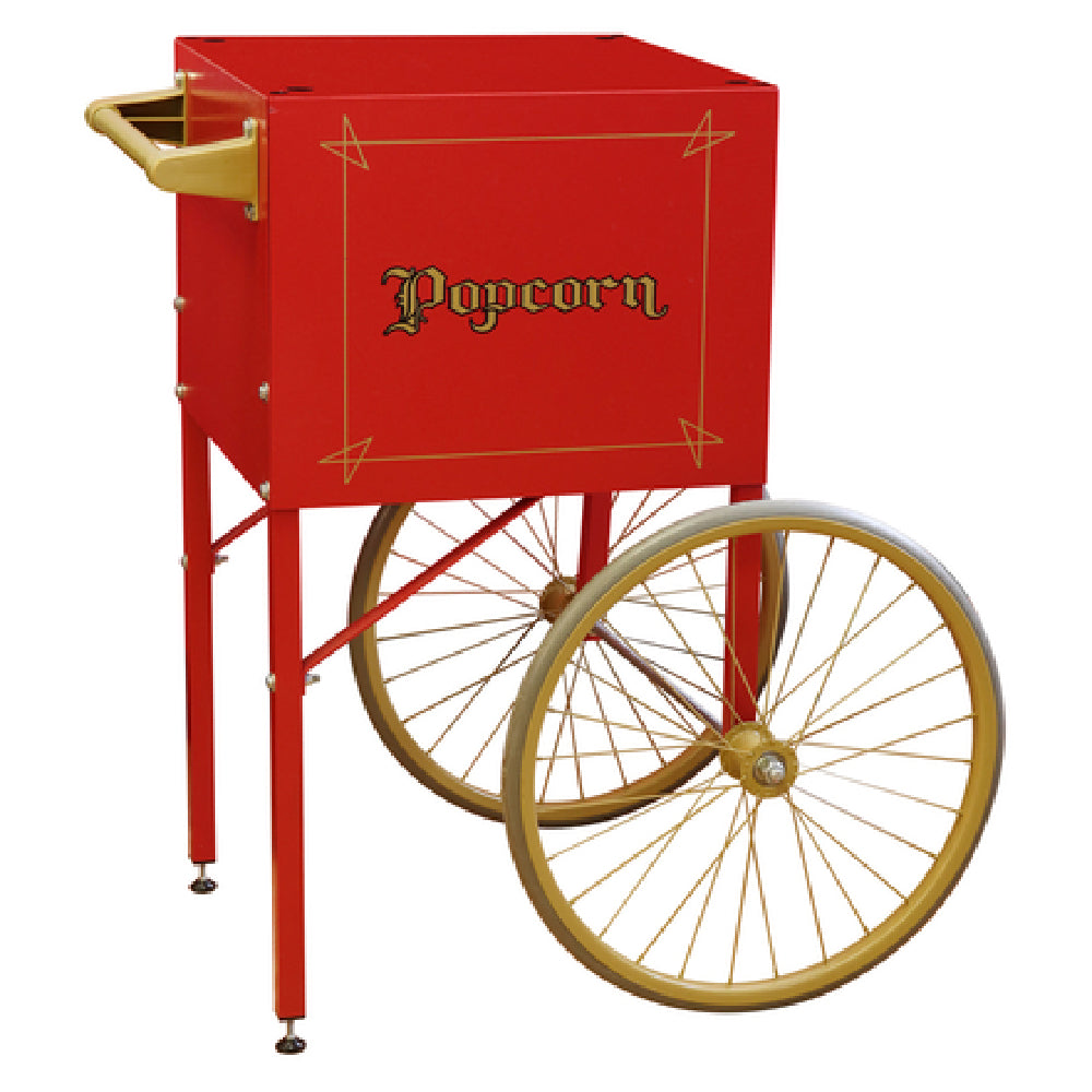 Gold Medal 2689CR - Red Fun Pop Cart, 18-1/4" X 18-1/4", Silk-screened "Popcorn" Graphic
