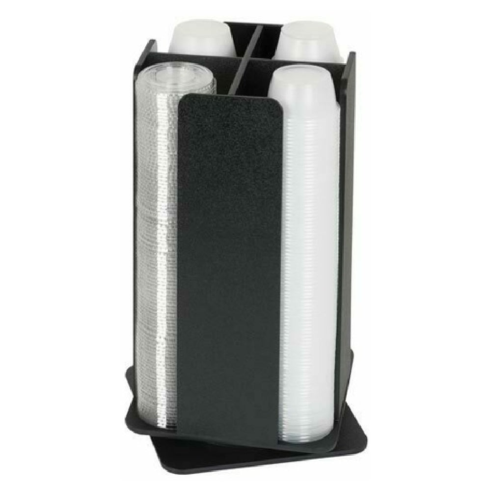 Dispense-Rite RCLO-SM-4BT - Portion Cup And Lid Organizer, Countertop, Revolving