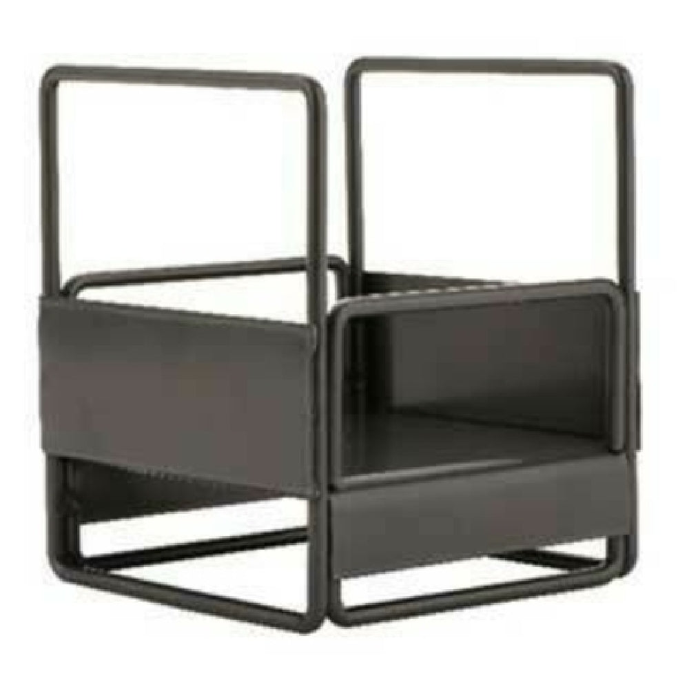 GET Enterprises IR-731-MG Urban Renewal™ Condiment Stand 4-1/2" X 4-1/2" X 5-1/2" Holds (1) 4" X 4" Condiment Bowl