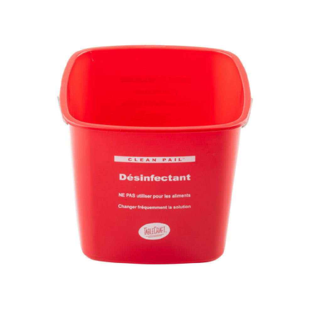 TableCraft Products 12540 - Cleaning Pail, 6 Qt, 8.75" X 8.25" X 7.375"