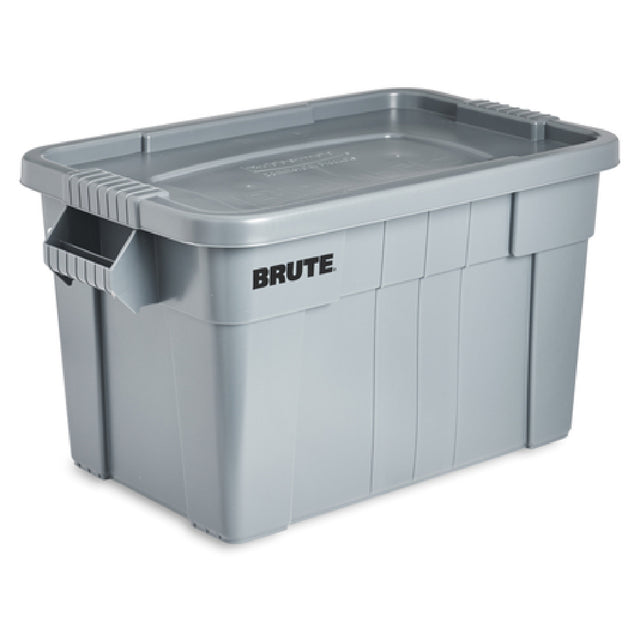 Rubbermaid FG9S3100GRAY BRUTE® Tote With Lid 20 Gallon Capacity 17-3/10" X 27-7/8" X 15-1/10"