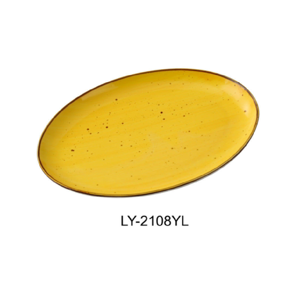 Yanco LY-2108YL Lyon Platter 8"L X 5-1/2"W X 3/4"H Oval
