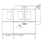 Hobart CLPS76EN-ADV+BUILDUP Conveyor Dishwasher Advansys Model Single Tank With A Power Scrapper
