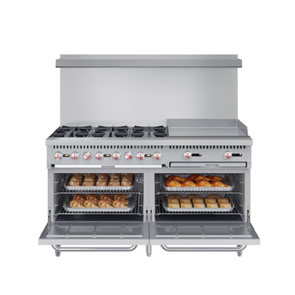 Koolmore KM-CRG60-LP - 60 Inch Gas Range with 6 Burners and 2 Ovens ...