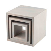 TableCraft Products 12895 - Barclay™ Square Riser Set, 9" X 9" X 9", Wood (rubberwood)