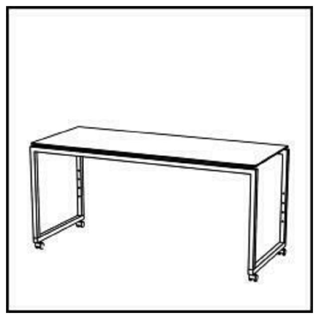 BauscherHepp VE-81003 Venta® Buffet Table Stage 80 M On Castors With Integrated Height Adjustment