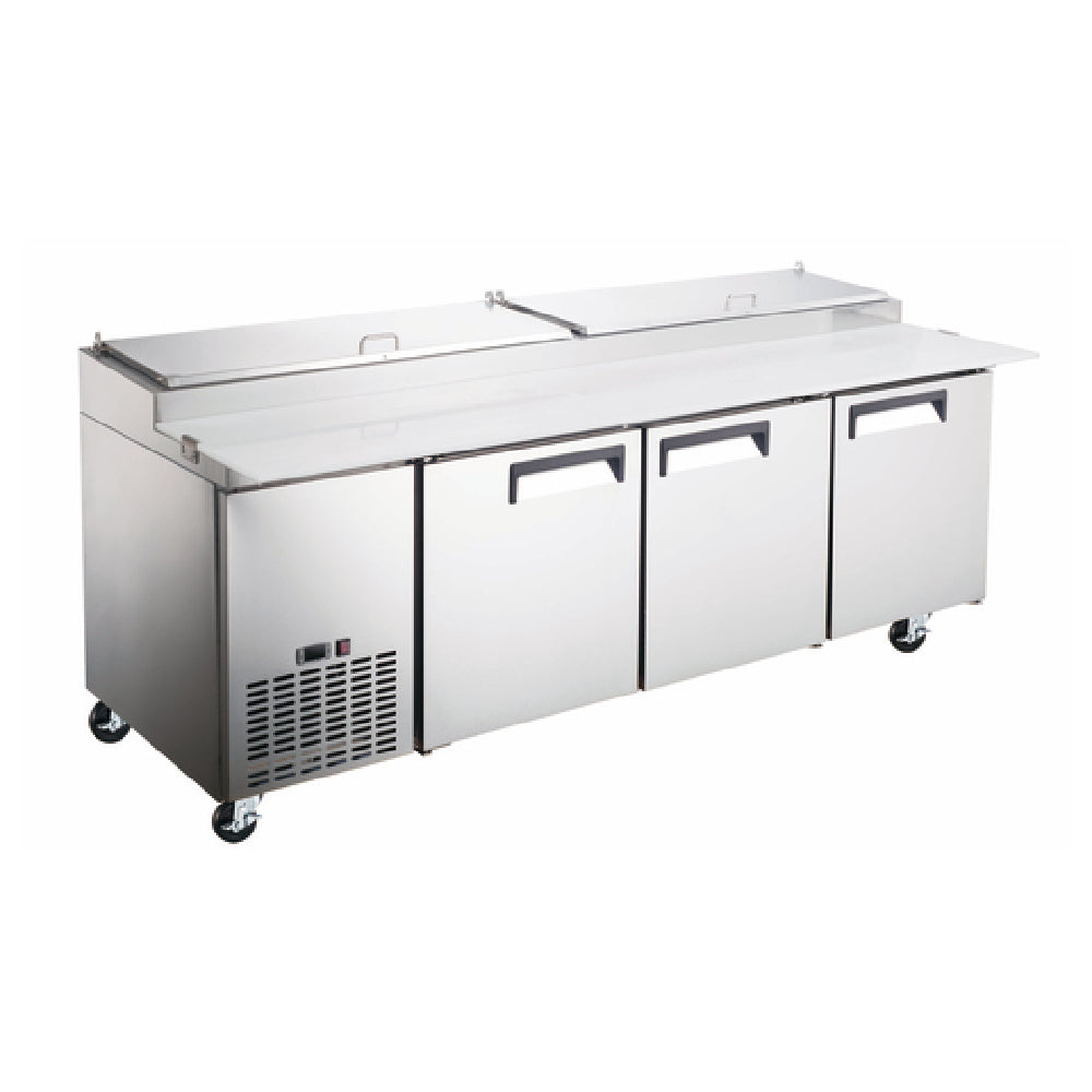 Admiral Craft GRPZ-3D Grista Refrigerated Pizza Prep Table 3-section 92"W X 31-1/2"D X 43"H