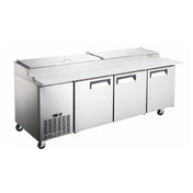 Admiral Craft GRPZ-3D Grista Refrigerated Pizza Prep Table 3-section 92"W X 31-1/2"D X 43"H