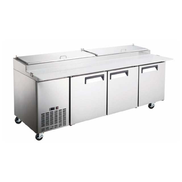 Admiral Craft GRPZ-3D Grista Refrigerated Pizza Prep Table 3-section 92"W X 31-1/2"D X 43"H
