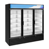 Hoshizaki RM-65-HC-BLK - Refrigerated Merchandiser, Reach-in, Three-section