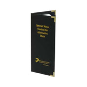 Menu Solutions ED405C Menu Cover Holds 8-1/2" X 11" Sheet Insert Single Panel With 1 View