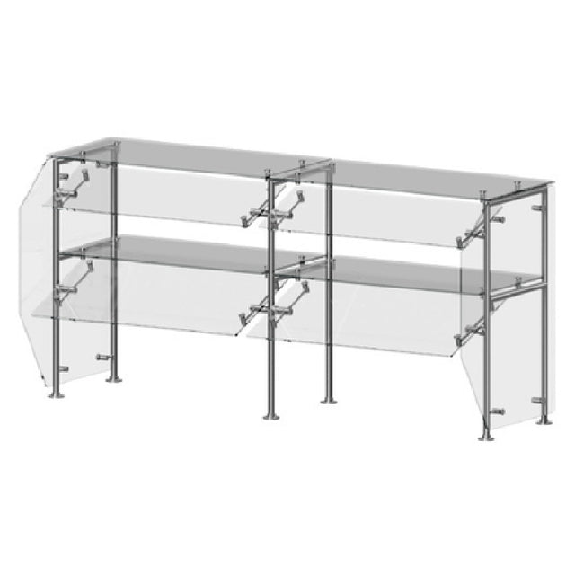 Premier Metal & Glass TMT2N-A CHOICE™ Adjustable Dual-Service Sneeze Guard Single Sided Double Guard