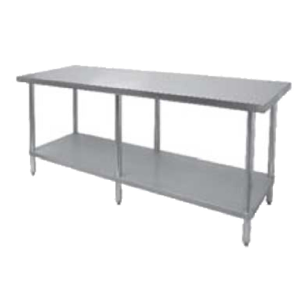 GSW USA WT-P2484W Premium Work Table 84"W X 24"D X 35"H 16/6 Gauge Stainless Steel Sound Deadened Top