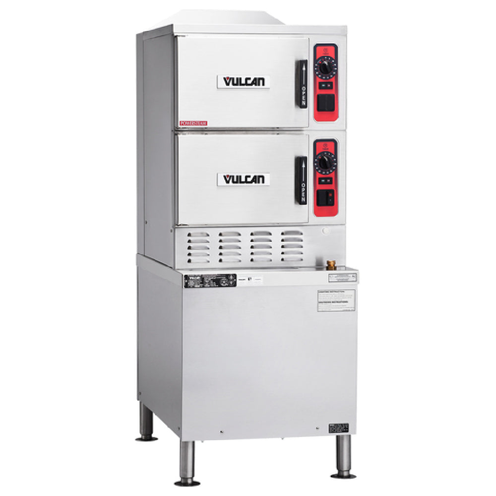 Vulcan C24GA10_LP - Convection Steamer, Gas, 2 Compartments On 24" Cabinet Base