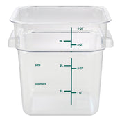 Hubert 26991 - HUBERT® 4 Qt Clear Plastic Storage Container - 7"L X 7"W X 7 1/4"D