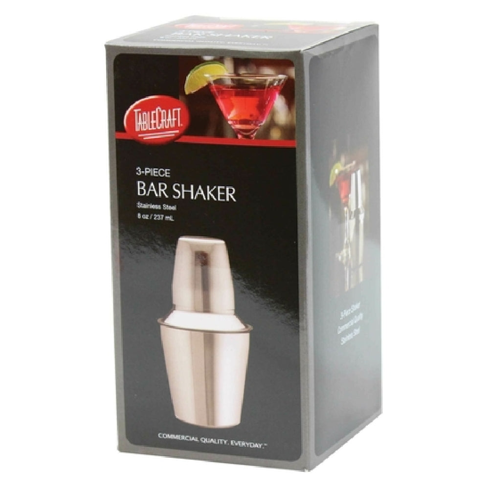 TableCraft Products 375 - Cash & Carry Bar Shaker, 8 Oz., 3 Piece Set Includes: Shaker