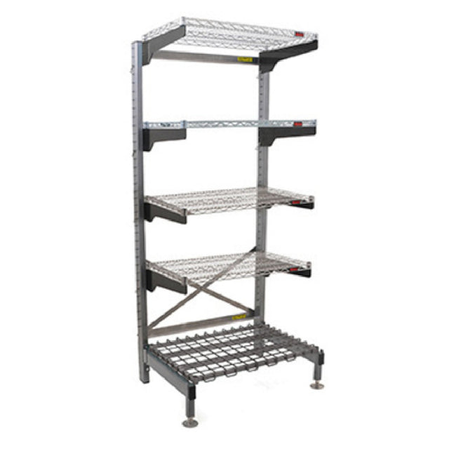 Eagle Q3066V86-5D Q-LEVER Cantilever Shelving Unit 5-tier 70"W X 35"D X 86"H Overall Size