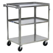 Hubert 21170 - Utility Cart, 3-shelf, 30-3/4" X 18-2/5" X 33"H