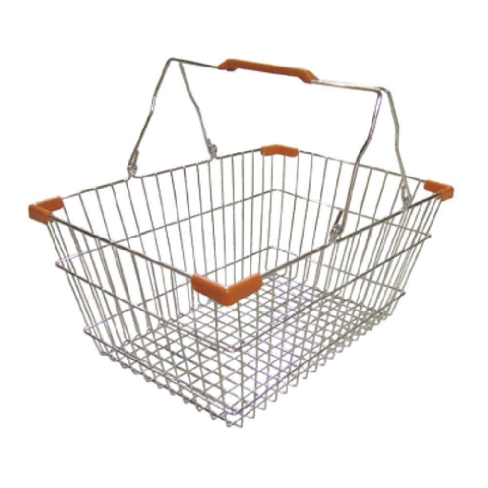 Omcan USA 13022 - (13022) Shopping Hand Basket, (2) Steel Handles With Plastic Coating