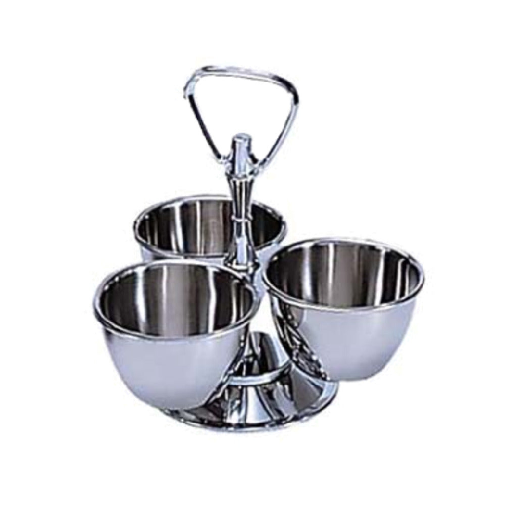 Admiral Craft MLS-3 Revolving Condiment Server 3 Bowl 10 Oz. Each Bowl