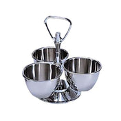 Admiral Craft MLS-3 Revolving Condiment Server 3 Bowl 10 Oz. Each Bowl