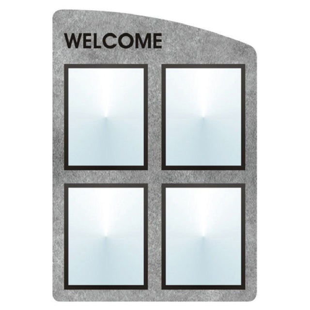 Hubert 23908 - Menu Board, 4-pocket, Wall-mount