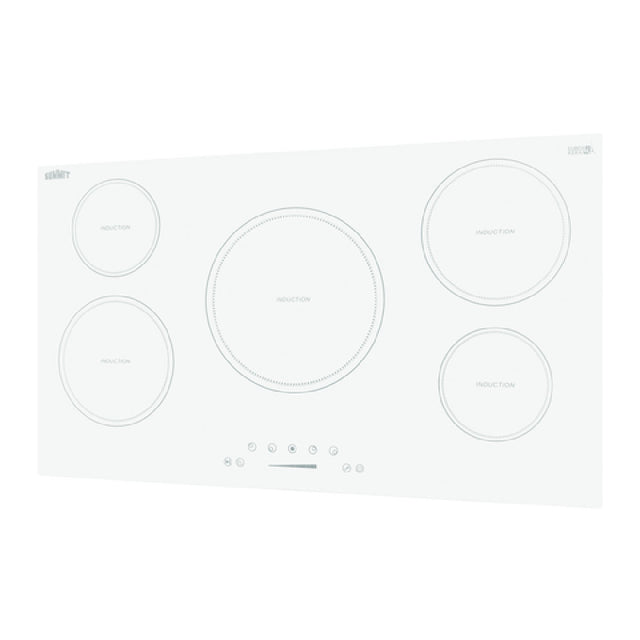 Summit SINC5B36W Induction Cooktop 36" Wide 5 Burners