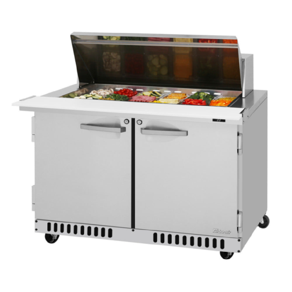 Turbo Air PST-48-18-FB-N PRO Series Mega Top Sandwich/Salad Prep Table Front Breathing Airflow